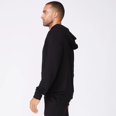 Monrow Bungee Cord Quarter Zip Hoody In Black