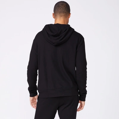 Monrow Bungee Cord Quarter Zip Hoody In Black