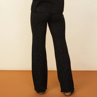 Monrow Neps Donegal Cashmere-blend Track Pants In Black