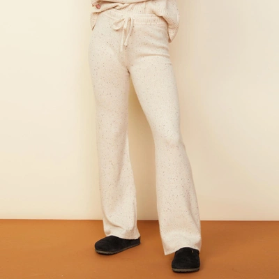 Monrow Cashmere Neps Lounge Sweats In Cream