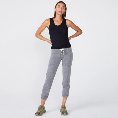 Monrow Scoop-neck Narrow Tank In Black