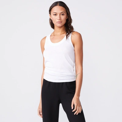 Monrow Jersey Narrow Tank In White