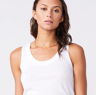 Monrow Jersey Narrow Tank In White