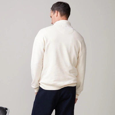 Monrow Half Zip Sweatshirt In Off White