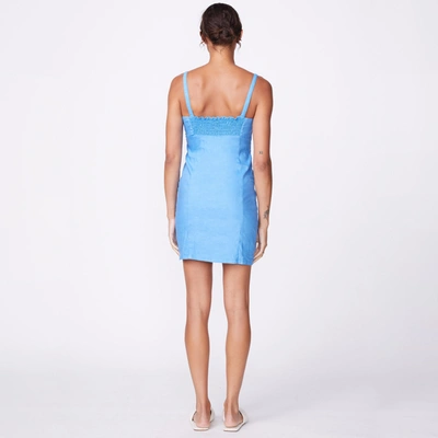 Monrow Archives Linen Cami Dress In Cerulean