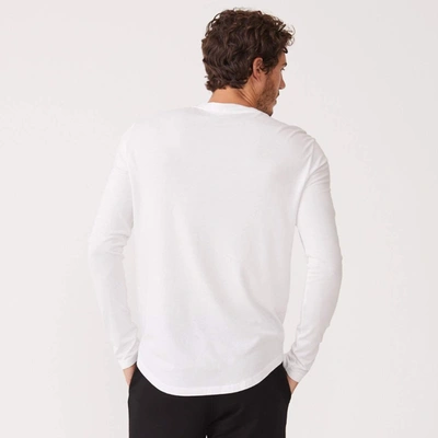 Monrow Long Sleeve Henley In White