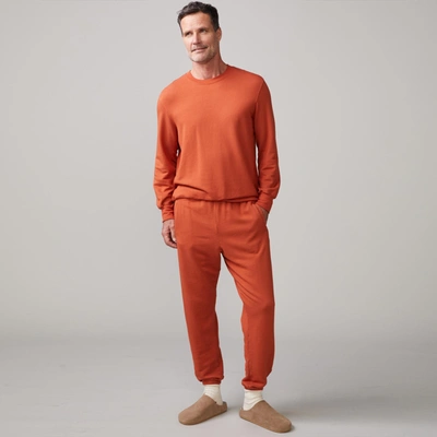 Monrow Lounge Sweatshirt In Faded Rust