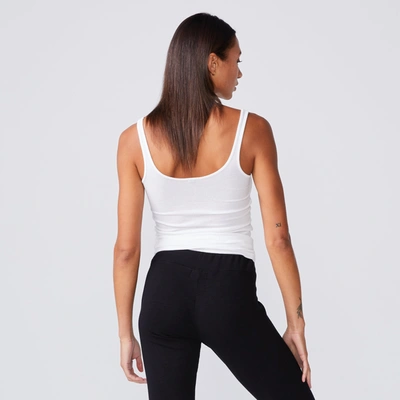 Monrow Narrow Rib Tank In White