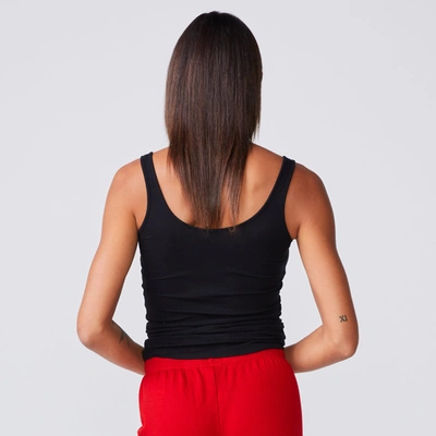 Monrow Basic Rib Tank In Black