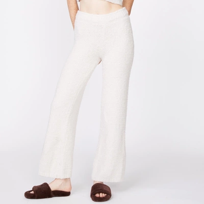 Monrow Plush Sweater Pants In Chalk