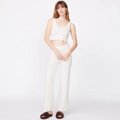 Shop Monrow Plush Sweater Pants In Chalk