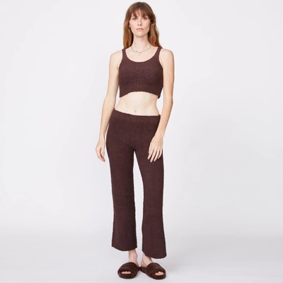 Monrow Plush Sweater Pants In Cocoa