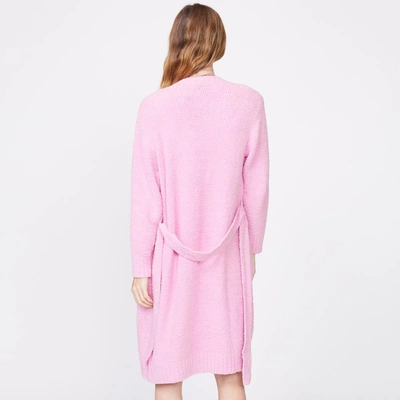 Monrow Plush Sweater Robe In Orchid
