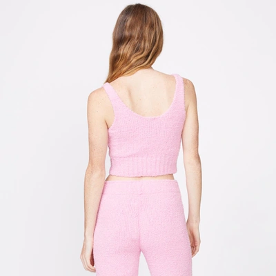 Monrow Plush Sweater Tank In Orchid