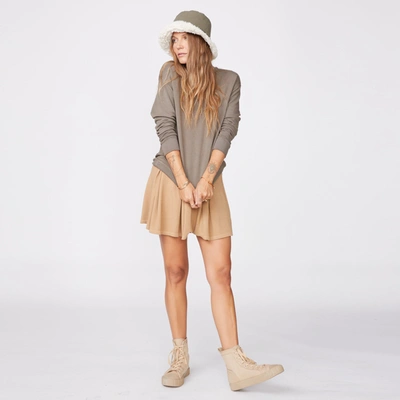 Monrow Archives Ponte Tennis Skirt In Latte