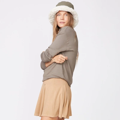 Monrow Archives Ponte Tennis Skirt In Latte
