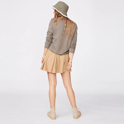 Monrow Archives Ponte Tennis Skirt In Latte