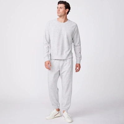Monrow Raglan Sweatshirt In Heather Grey