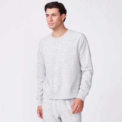 Monrow Raglan Sweatshirt In Heather Grey