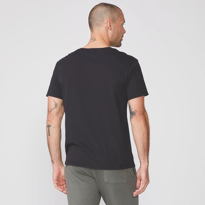 Monrow Relaxed Pocket Crew In Faded Black