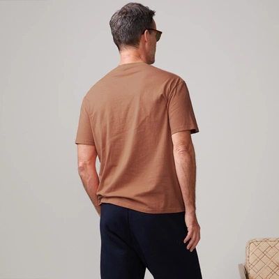 Monrow Relaxed Pocket Crew In Caramel