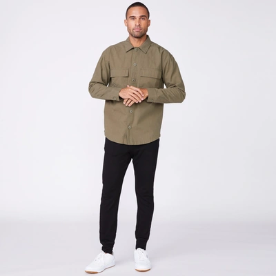Monrow Shirt Jacket In Military Green