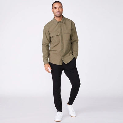 Monrow Shirt Jacket In Military Green