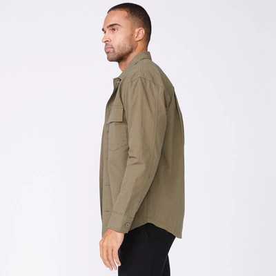 Monrow Shirt Jacket In Military Green