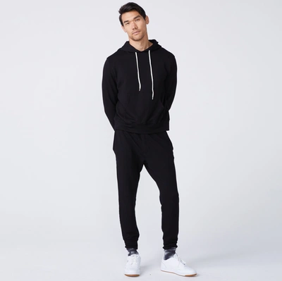 Monrow Slouchy Pullover Hoody In Black