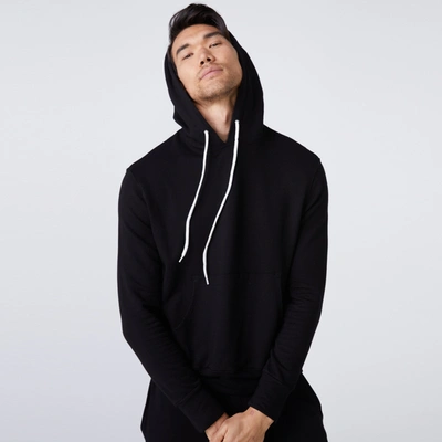 Monrow Slouchy Pullover Hoody In Black
