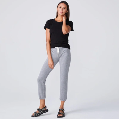 Monrow Super Fine Jersey Oversized Crew Neck Tee In Black