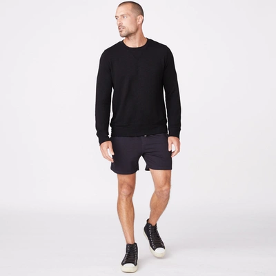 Monrow Supersoft Crew Neck Sweatshirt In Black