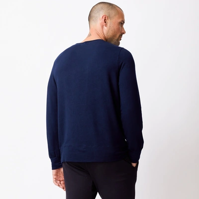 Monrow Supersoft Crew Neck Sweatshirt In Classic Navy