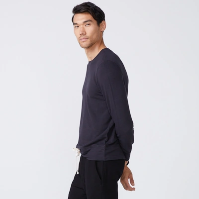 Monrow Supersoft Crew Neck Sweatshirt In Faded Black