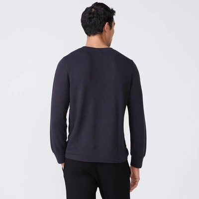 Monrow Supersoft Crew Neck Sweatshirt In Faded Black
