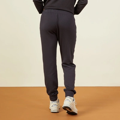 Monrow Supersoft Fleece Girlfriend Sweats In Faded Black