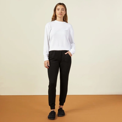 Monrow Supersoft Cropped Joggers In Black