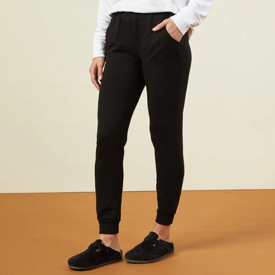 Monrow Supersoft Cropped Joggers In Black