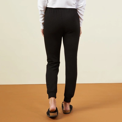 Monrow Supersoft Cropped Joggers In Black