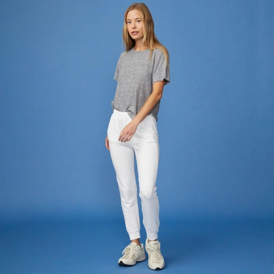 Monrow Supersoft Fleece Jogger In White
