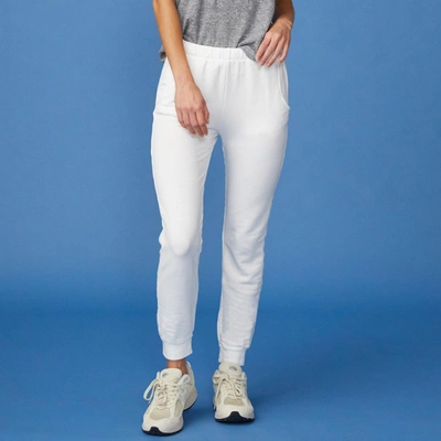 Monrow Supersoft Fleece Jogger In White