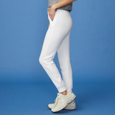 Monrow Supersoft Fleece Jogger In White