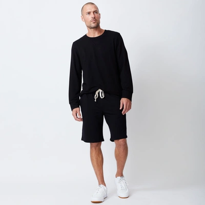 Monrow Supersoft Fleece Shorts In Black