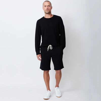 Monrow Supersoft Fleece Shorts In Black