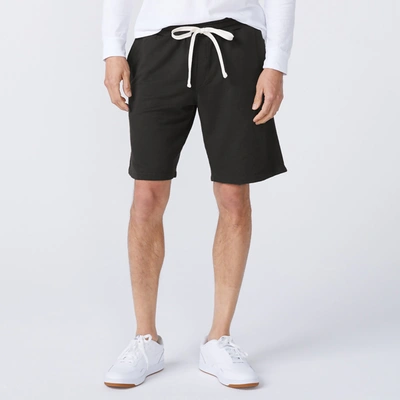Monrow Supersoft Fleece Shorts In Faded Black