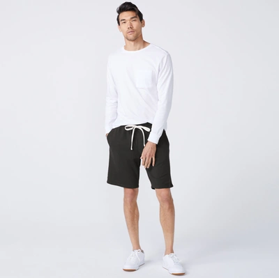 Monrow Supersoft Fleece Shorts In Faded Black