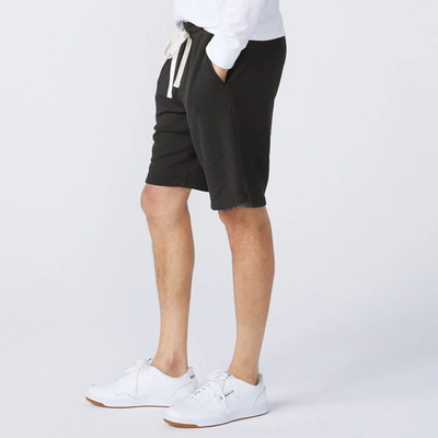 Monrow Supersoft Fleece Shorts In Faded Black