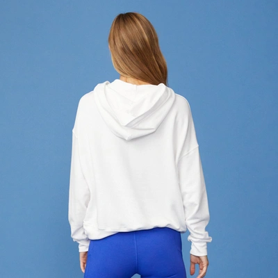 Monrow Supersoft Fleece Slouchy Pullover In White