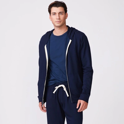 Monrow Supersoft Fleece Zip Up Hoody In Inca