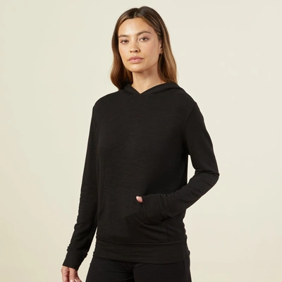 Monrow Hooded Sweatshirt In Black